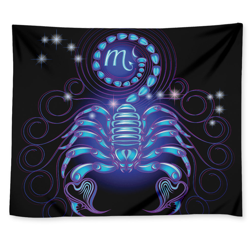 Dark Scorpio Zodiac Sign Print Tapestry