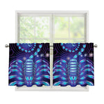 Dark Scorpio Zodiac Sign Print Tier Curtains