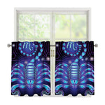 Dark Scorpio Zodiac Sign Print Tier Curtains