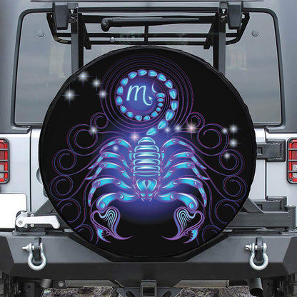 Dark Scorpio Zodiac Sign Print Tire Cover