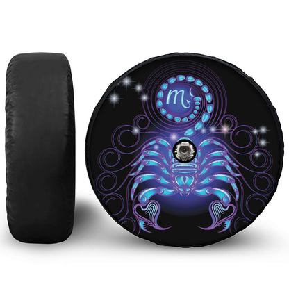 Dark Scorpio Zodiac Sign Print Tire Cover With Camera Hole