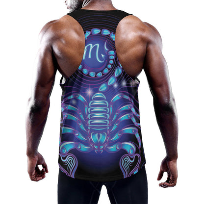 Dark Scorpio Zodiac Sign Print Training Tank Top