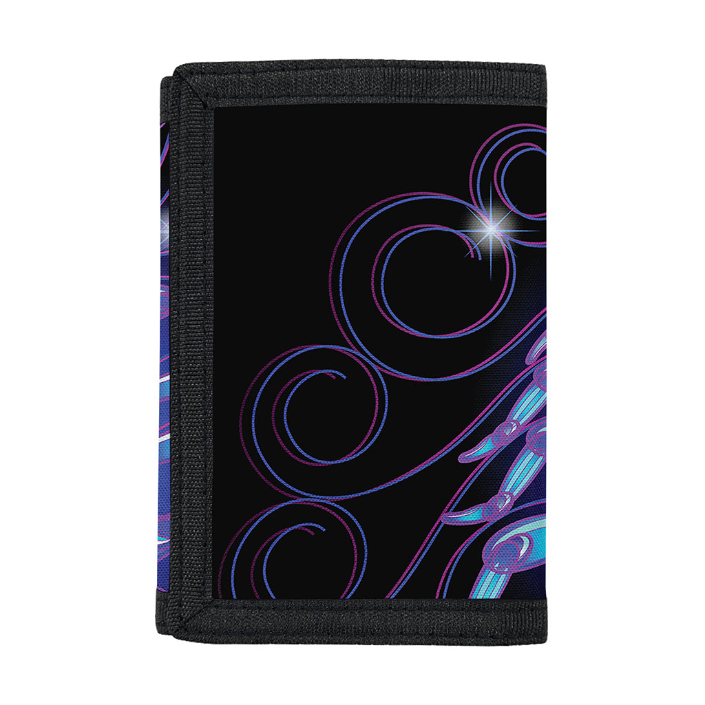 Dark Scorpio Zodiac Sign Print Trifold Wallet