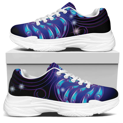 Dark Scorpio Zodiac Sign Print White Chunky Shoes