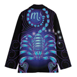 Dark Scorpio Zodiac Sign Print Women's Blazer
