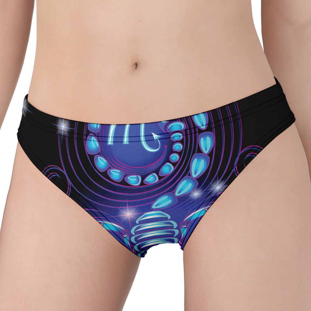 Dark Scorpio Zodiac Sign Print Women's Panties
