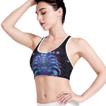 Dark Scorpio Zodiac Sign Print Women's Sports Bra