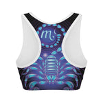 Dark Scorpio Zodiac Sign Print Women's Sports Bra