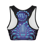 Dark Scorpio Zodiac Sign Print Women's Sports Bra