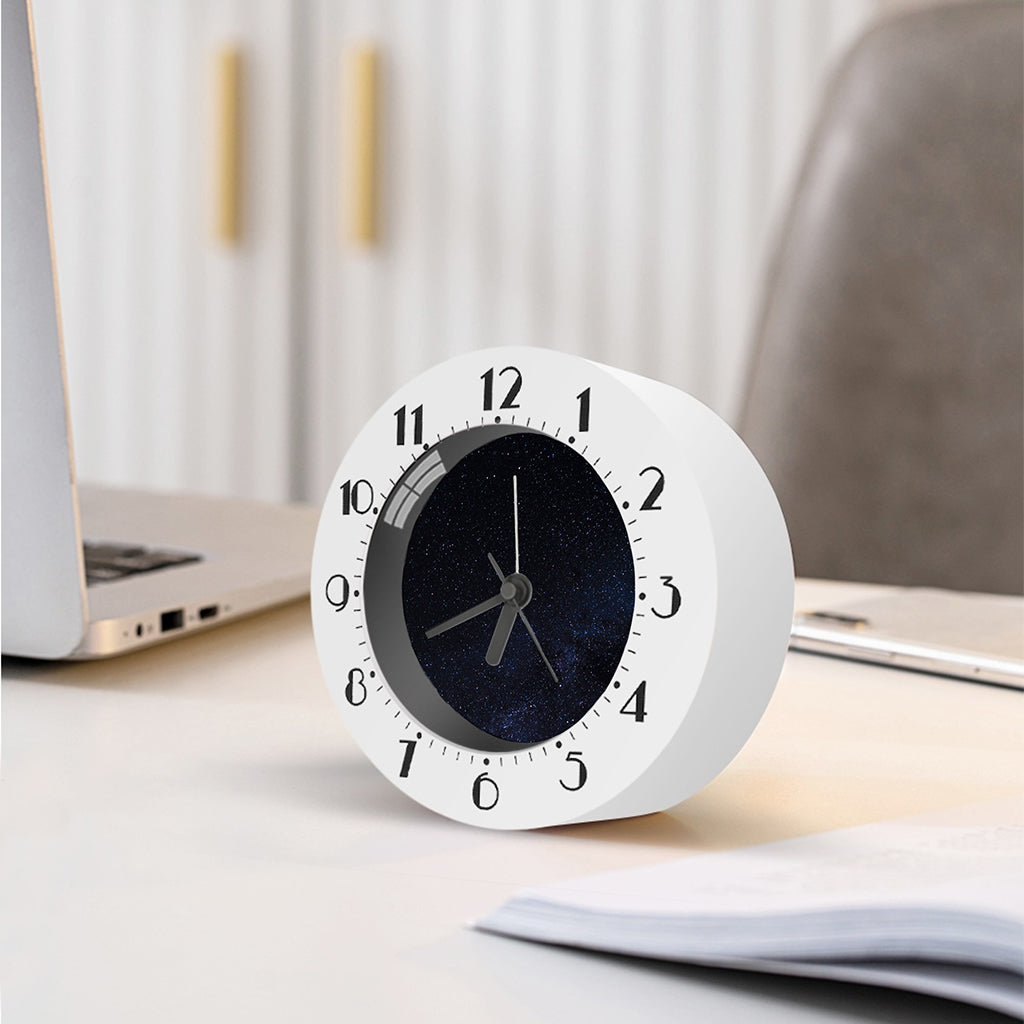 Dark Space Print Alarm Clock