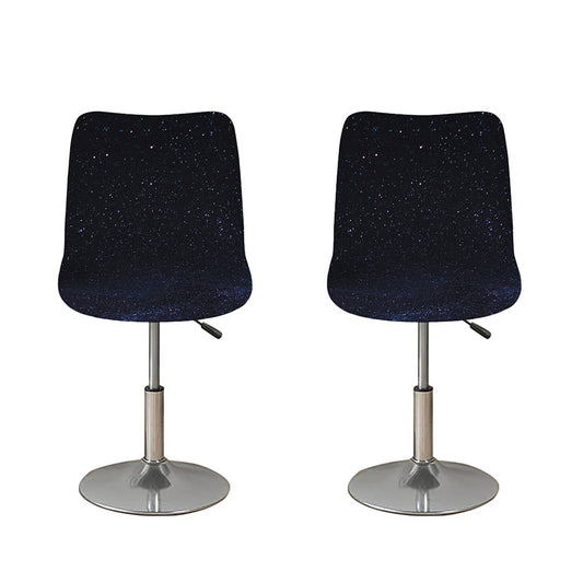 Dark Space Print Bar Stool Covers