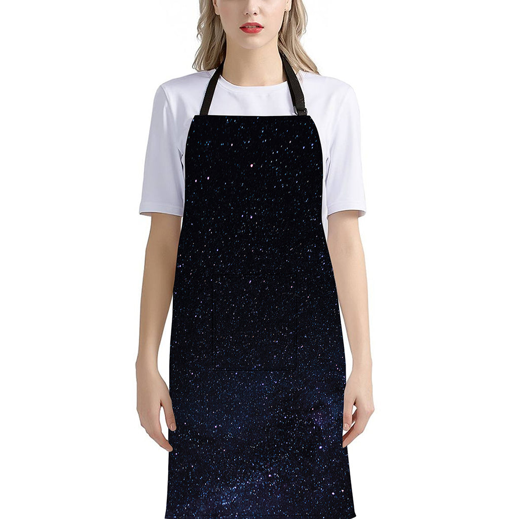 Dark Space Print Bib Apron With Pocket