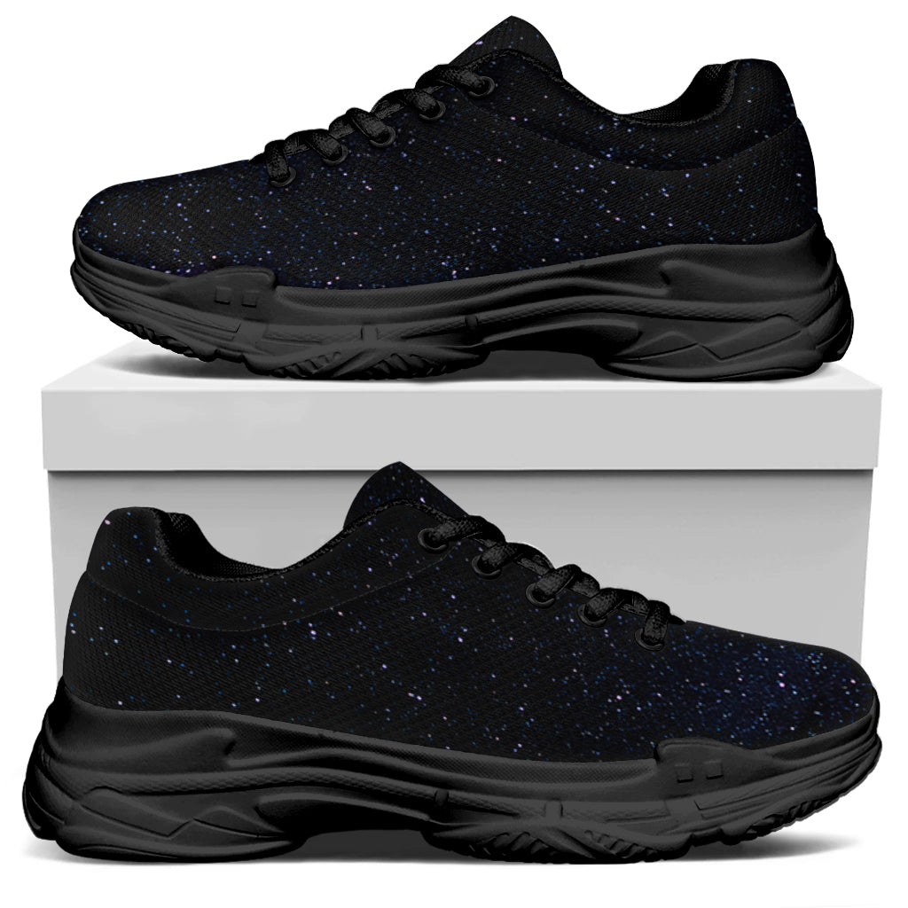 Dark Space Print Black Chunky Shoes