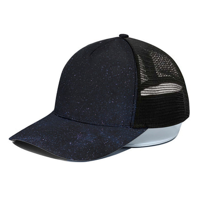 Dark Space Print Black Mesh Trucker Cap