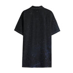 Dark Space Print Cotton Hawaiian Shirt