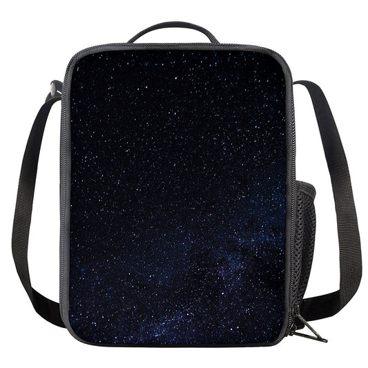 Dark Space Print Crossbody Lunch Bag