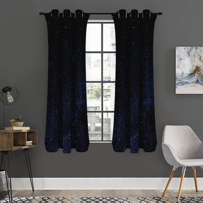 Dark Space Print Curtain