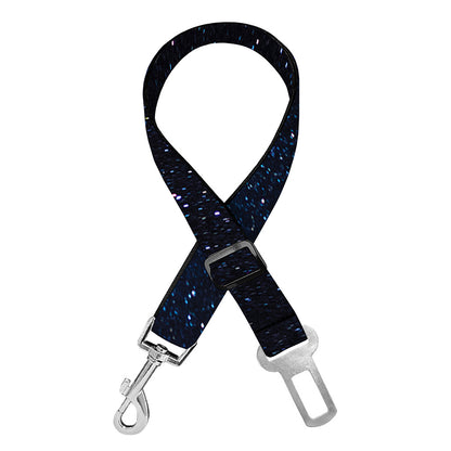 Dark Space Print Dog Seat Belt