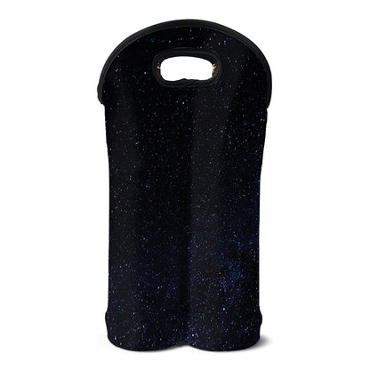 Dark Space Print Double Neoprene Wine Tote