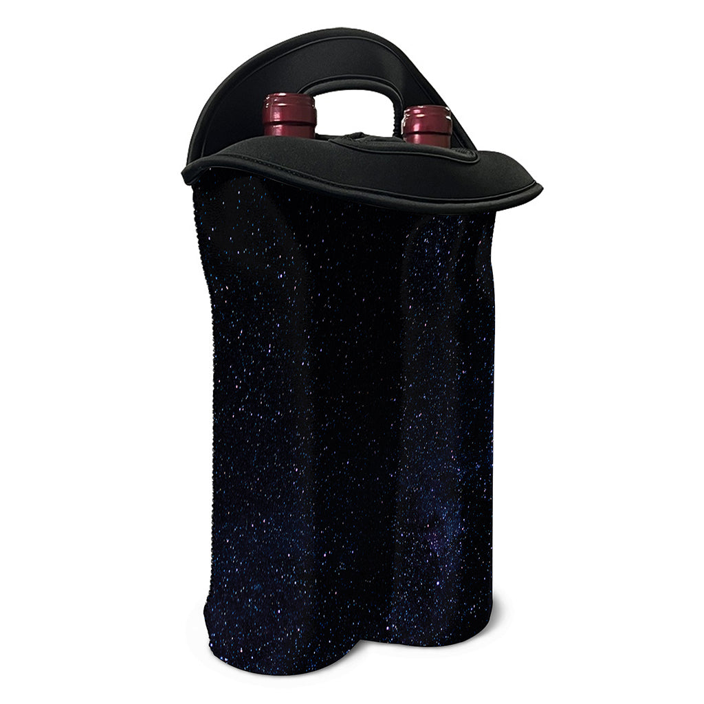 Dark Space Print Double Neoprene Wine Tote