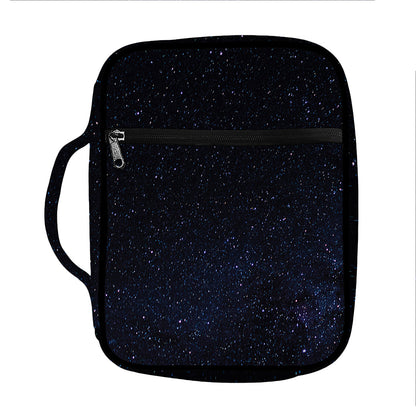 Dark Space Print Front Pocket Bible Bag