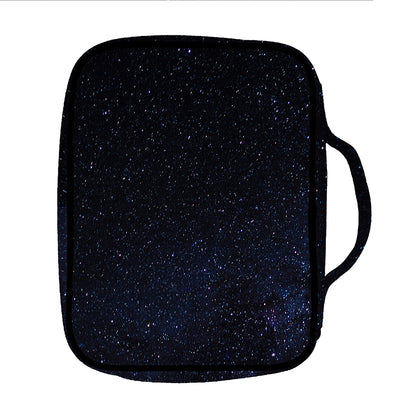 Dark Space Print Front Pocket Bible Bag