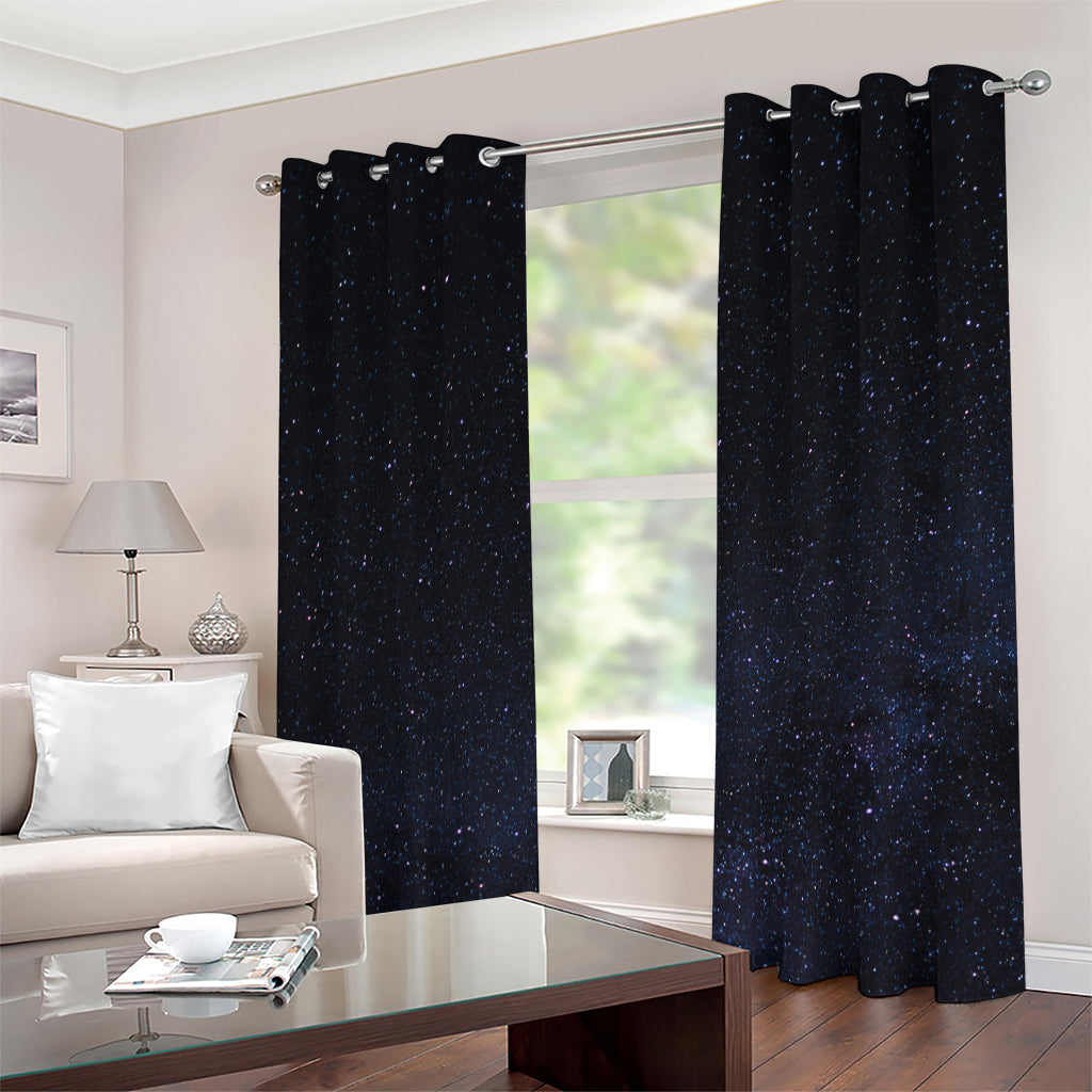 Dark Space Print Grommet Curtains