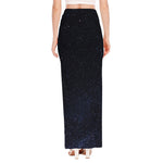 Dark Space Print High Slit Maxi Skirt