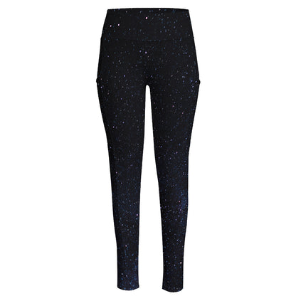 Dark Space Print High-Waisted Pocket Leggings