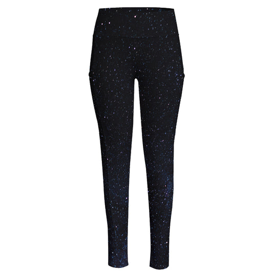 Dark Space Print High-Waisted Pocket Leggings