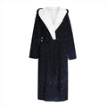 Dark Space Print Hooded Bathrobe