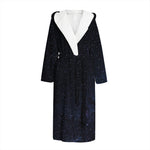 Dark Space Print Hooded Bathrobe