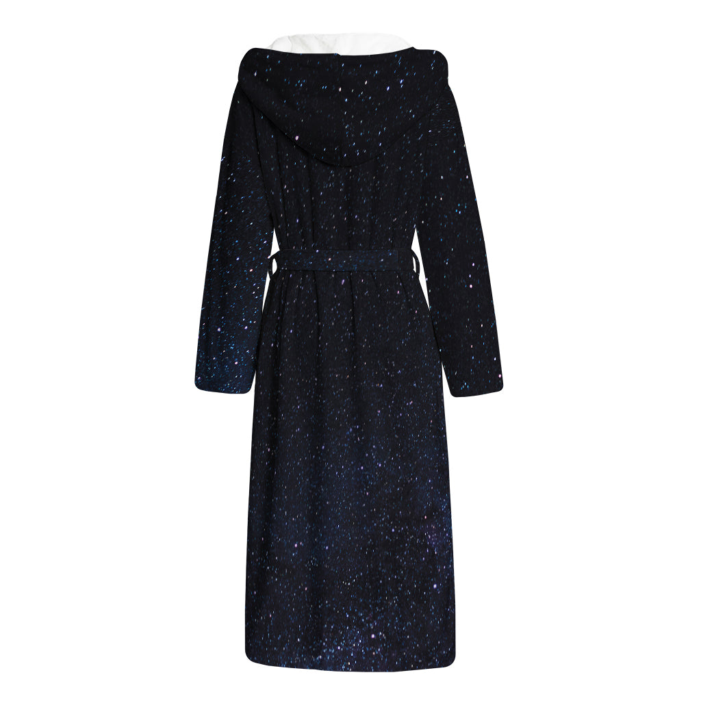 Dark Space Print Hooded Bathrobe