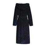 Dark Space Print Hooded Bathrobe