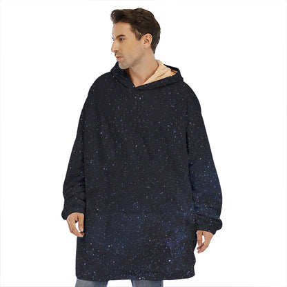 Dark Space Print Hoodie Blanket