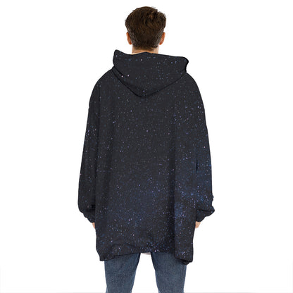 Dark Space Print Hoodie Blanket