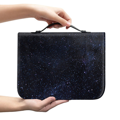 Dark Space Print Leather Bible Cover