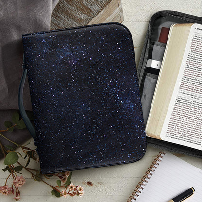 Dark Space Print Leather Bible Cover