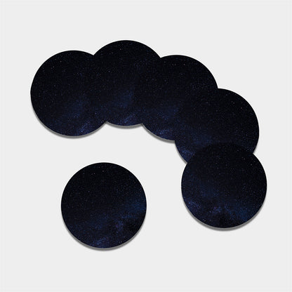 Dark Space Print Leather Coaster Set