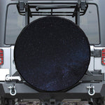 Dark Space Print Leather Spare Tire Cover