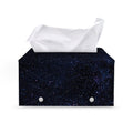 Dark Space Print Leather Tissue Box Cover