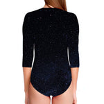 Dark Space Print Long Sleeve Swimsuit
