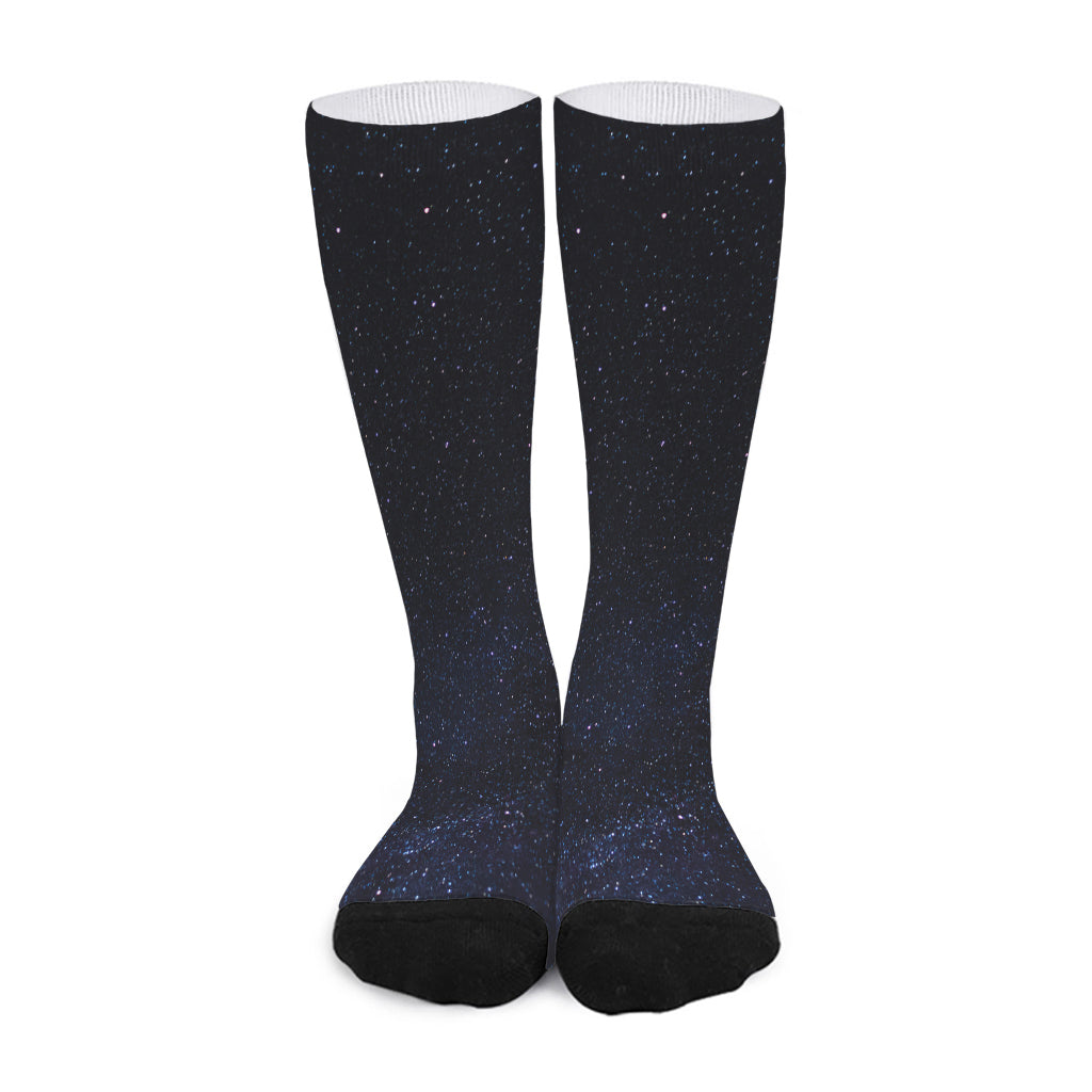 Dark Space Print Long Socks