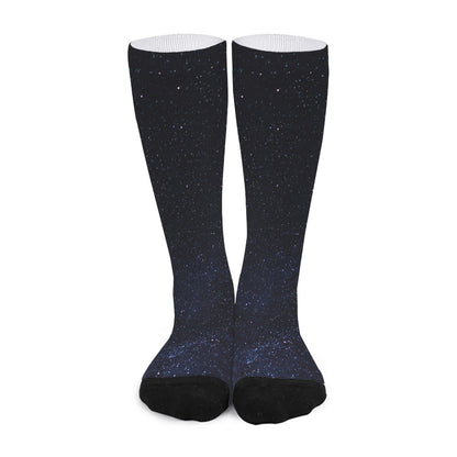 Dark Space Print Long Socks