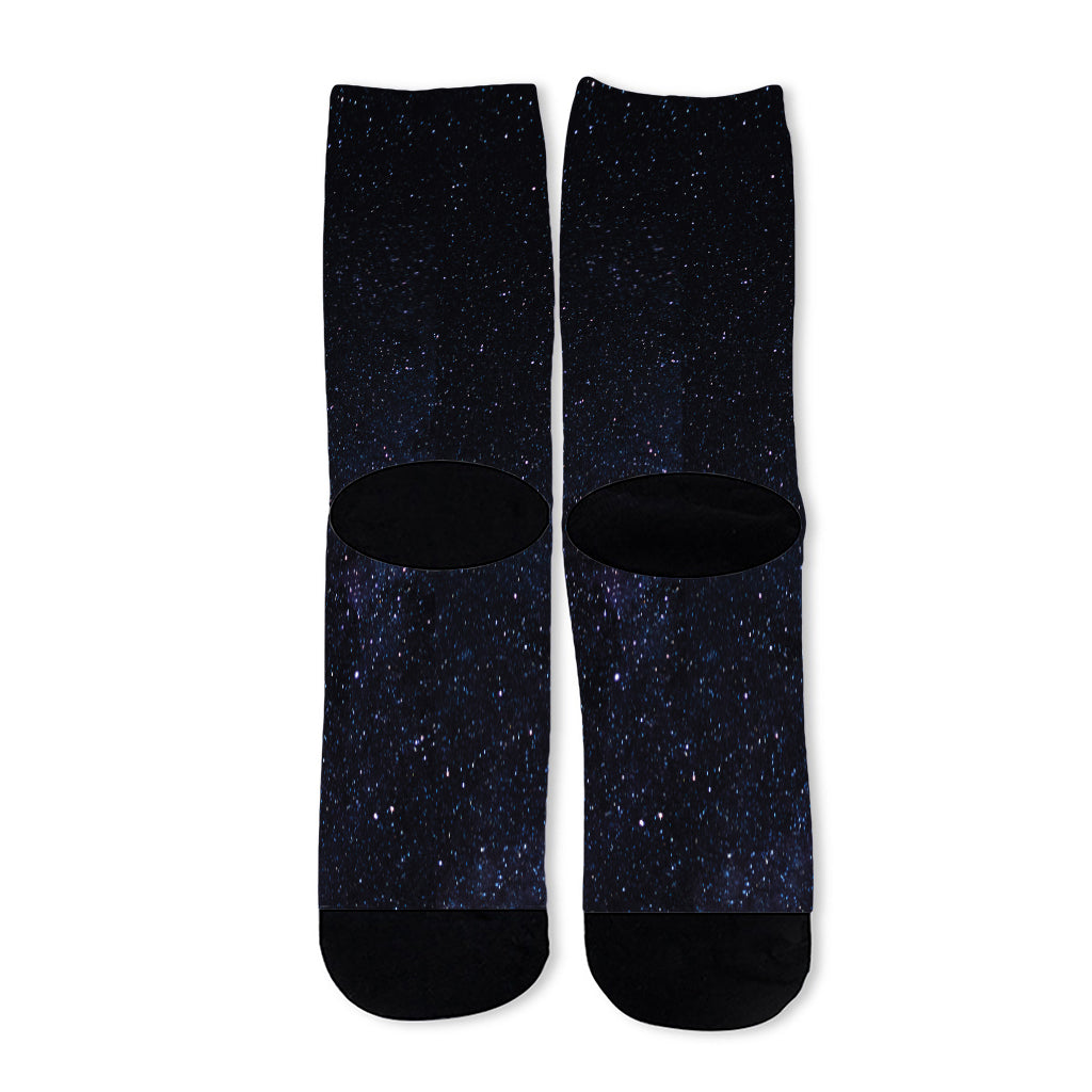 Dark Space Print Long Socks
