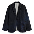 Dark Space Print Men's Cotton Blazer