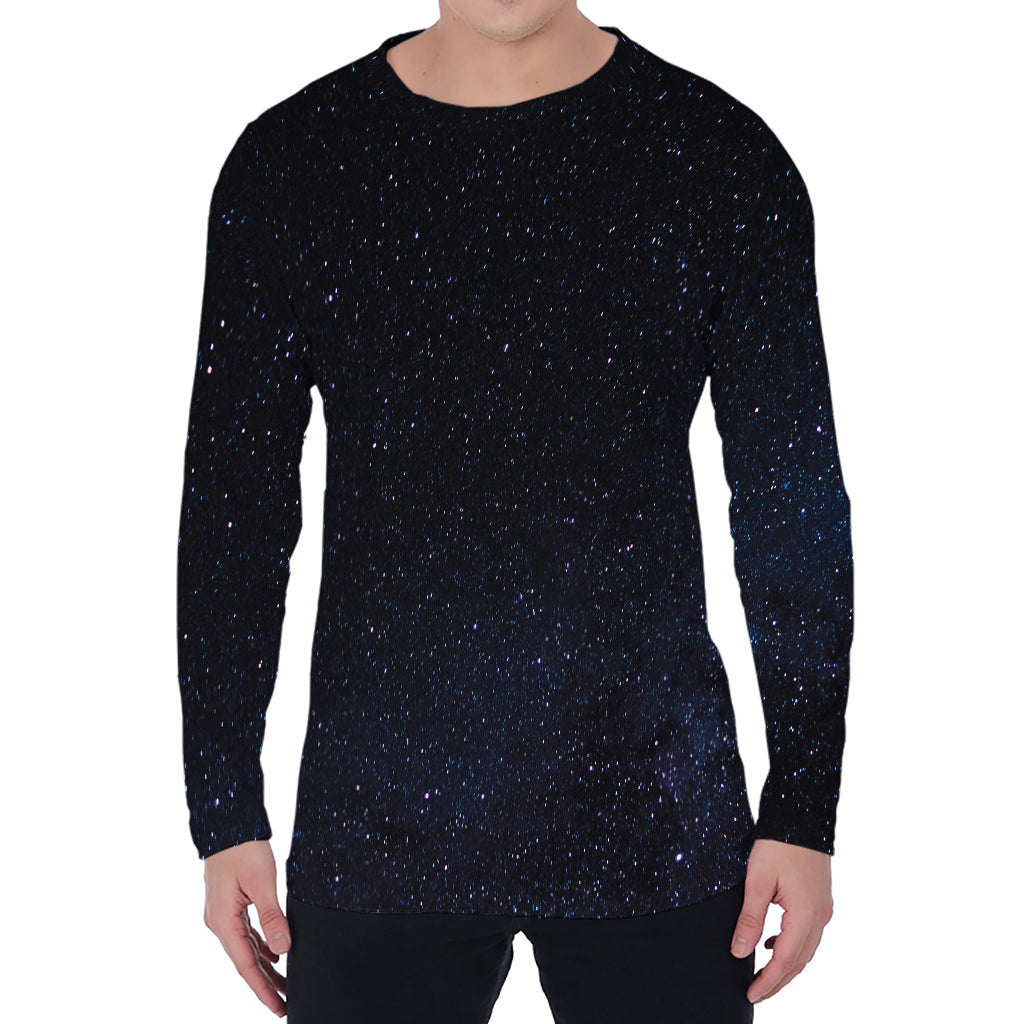 Dark Space Print Men's Long Sleeve T-Shirt