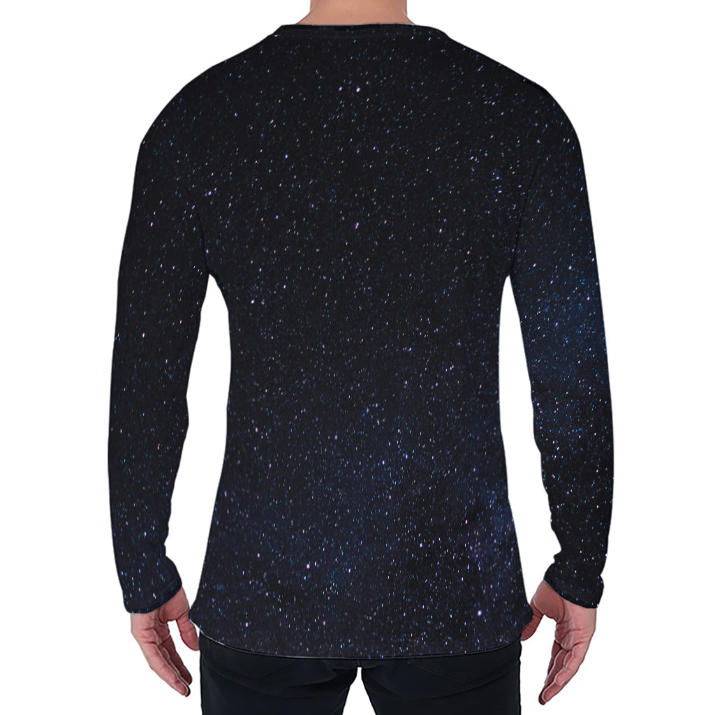 Dark Space Print Men's Long Sleeve T-Shirt
