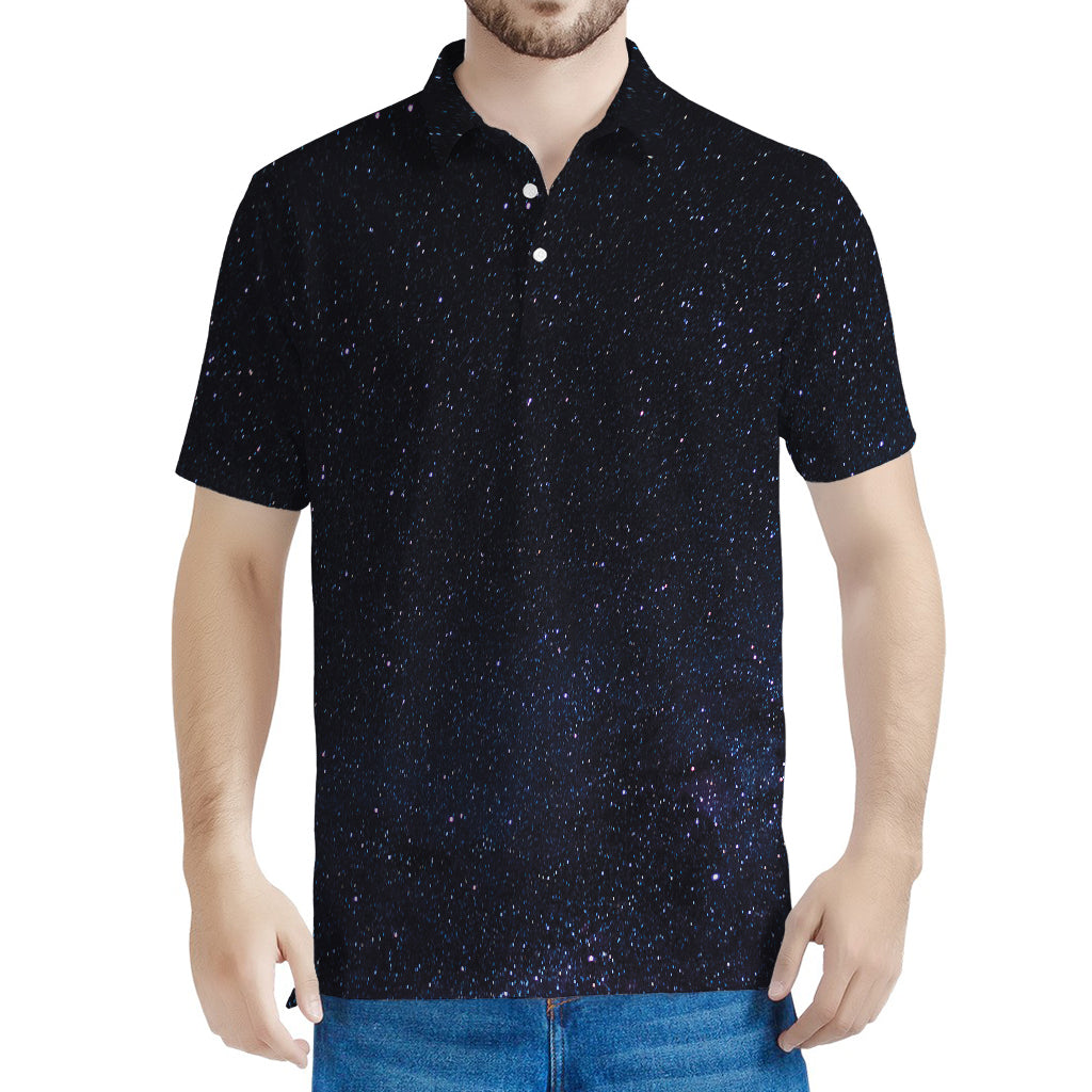 Dark Space Print Men's Polo Shirt