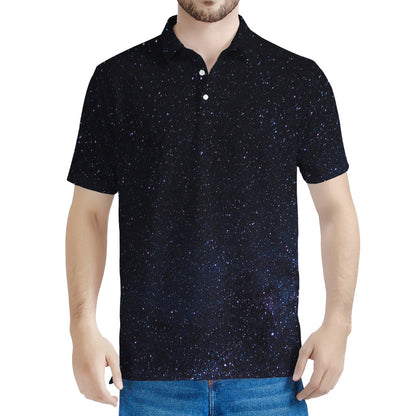 Dark Space Print Men's Polo Shirt